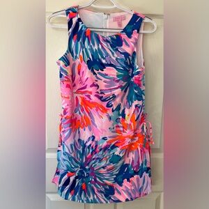 Lilly Pulitzer Floral Skort Romper Dress Pink Blue Resort Vacation Preppy